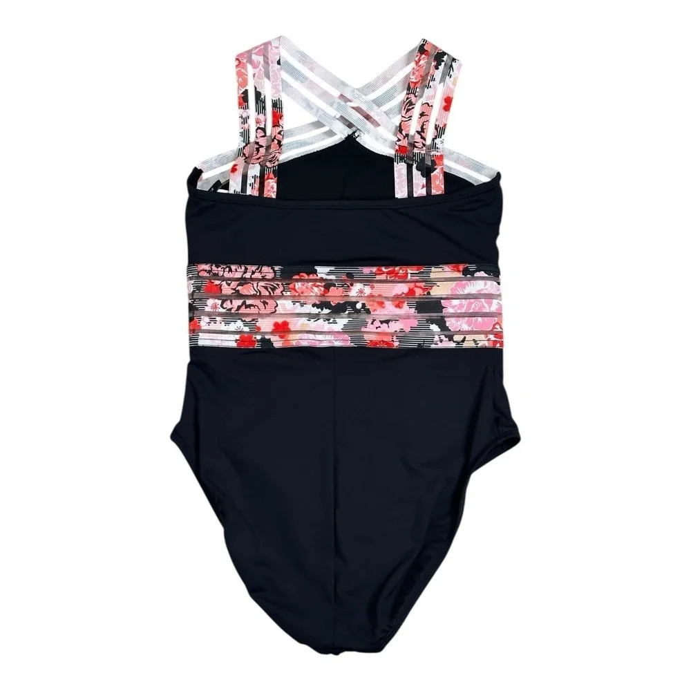 Kenneth Cole New York Women's Sweet Sakura Cross Strap Neck One‎ Piece SZ: SMALL
